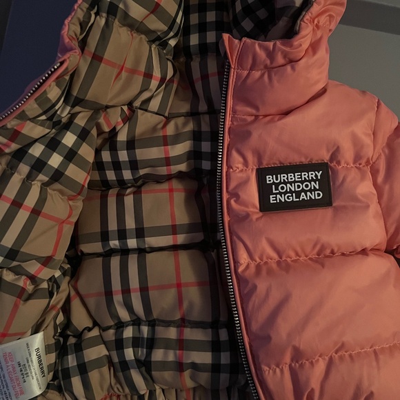 Authentic Burberry reversible kids coat